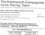 <h5>Holdsworth Campagnolo Advert 1969</h5>