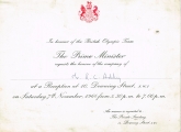 <h5>Invitation</h5><p>Invitation to meet the Prime Minister at Downing Street, UK.</p>